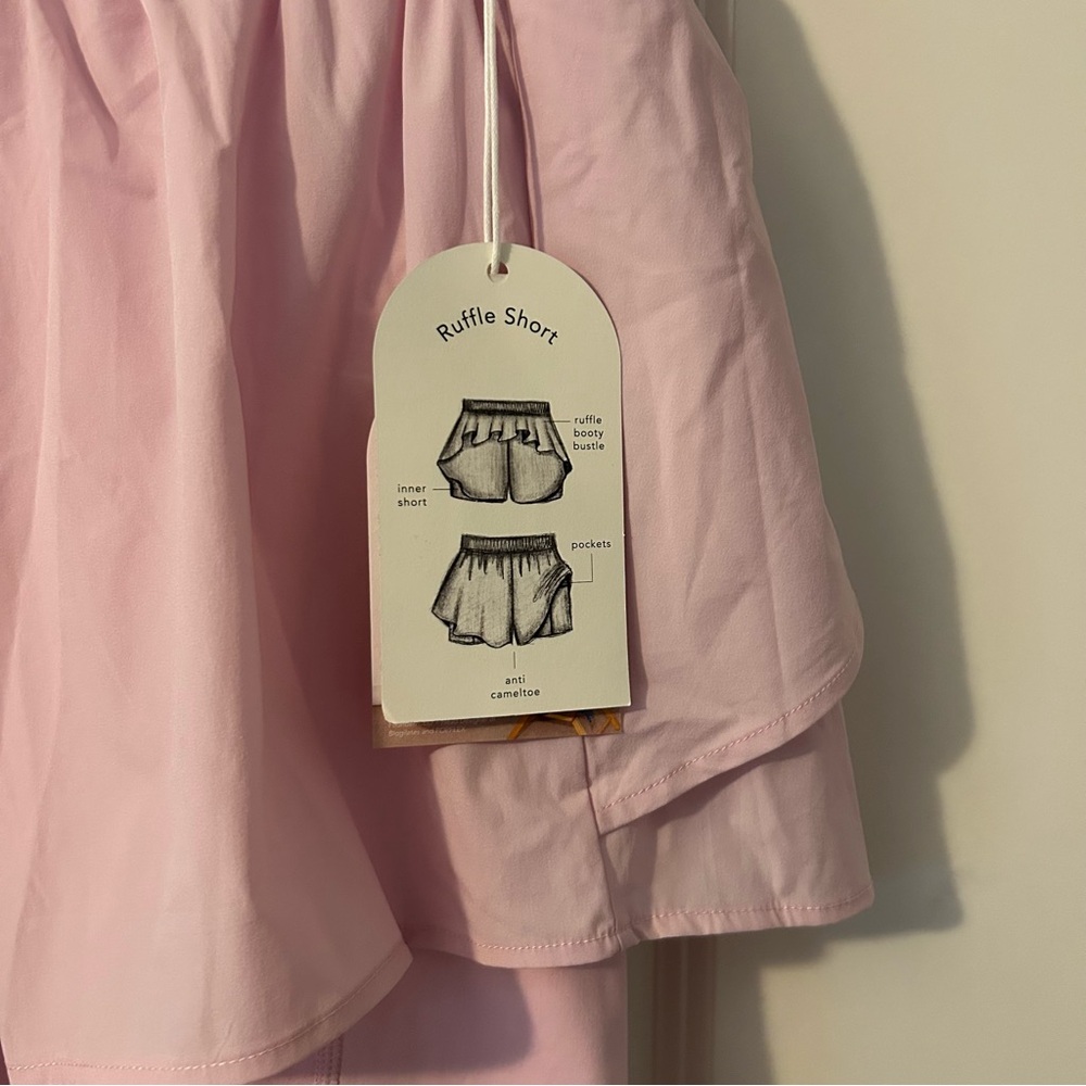 Blogilates Popflex Target Plus Size Pink Ruffle Short 1X - Picture 4 of 12